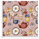 Cotton Jersey - Come for Tea in Rose (EXCLUSIVE)-Jersey Fabric-Jelly Fabrics