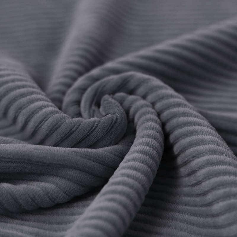Wide Stretch Corduroy Jersey - Solid Dark Grey-Corduroy-Jelly Fabrics