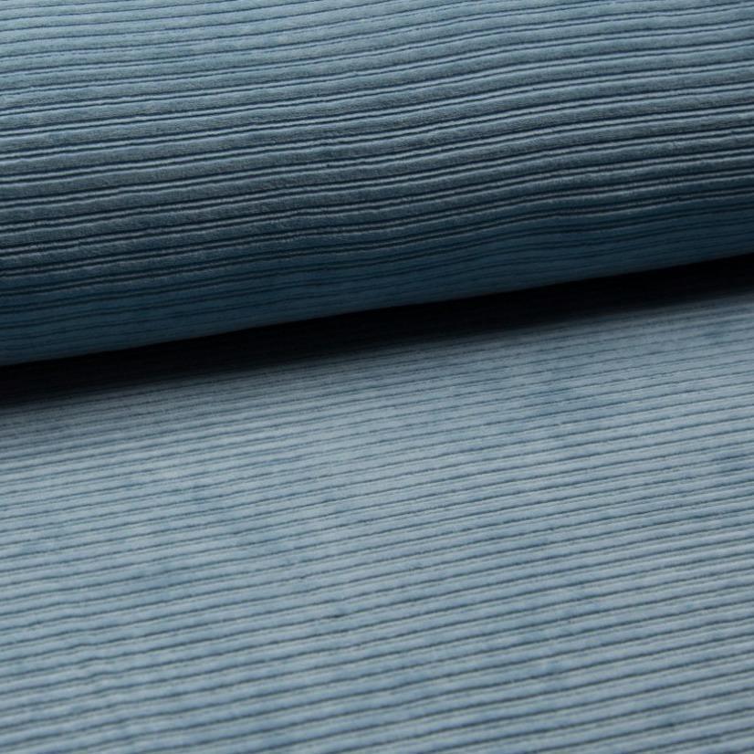 Wide Stretch Corduroy Jersey - Blue-Corduroy-Jelly Fabrics