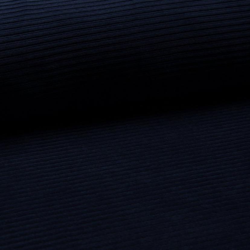 Wide Stretch Corduroy Jersey Fabric - Solid Navy-Jelly Fabrics
