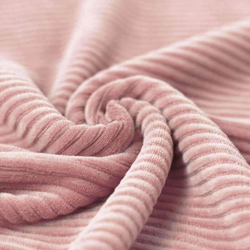 Wide Stretch Corduroy Jersey Fabric - Solid Old Pink-Jelly Fabrics