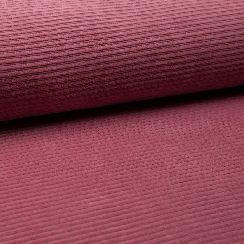 Wide Stretch Corduroy Jersey - Old Rose-Corduroy-Jelly Fabrics
