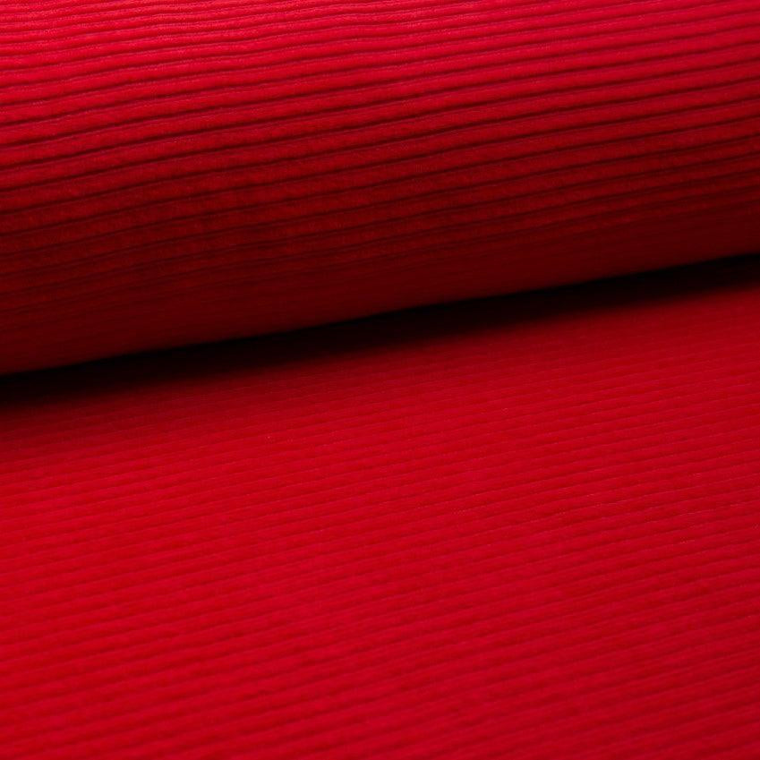 Wide Stretch Corduroy Jersey Fabric - Solid Red-Corduroy-Jelly Fabrics