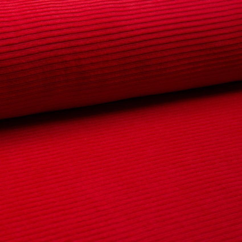 Wide Stretch Corduroy Jersey Fabric - Solid Red-Corduroy-Jelly Fabrics