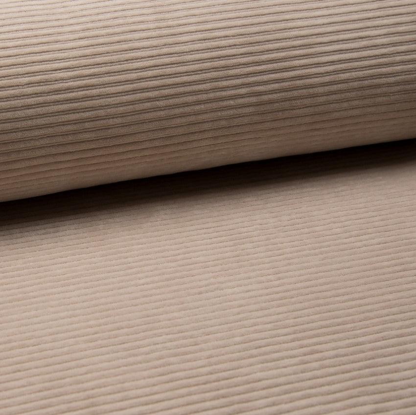 Wide Stretch Corduroy Jersey Fabric - Solid Sand-Corduroy-Jelly Fabrics