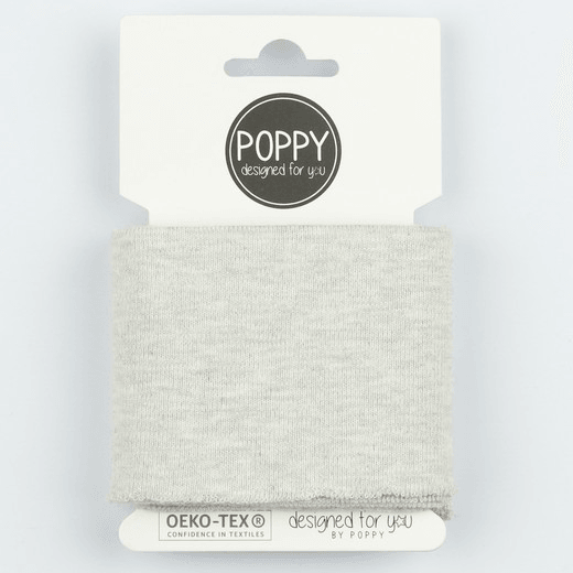 Ready Made Cuff Solid Light Grey Melange Jelly Fabrics Jelly