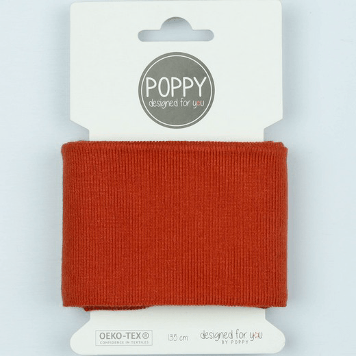 Ready Made Cuff - Solid Rust-Cuff Ribbing-Jelly Fabrics