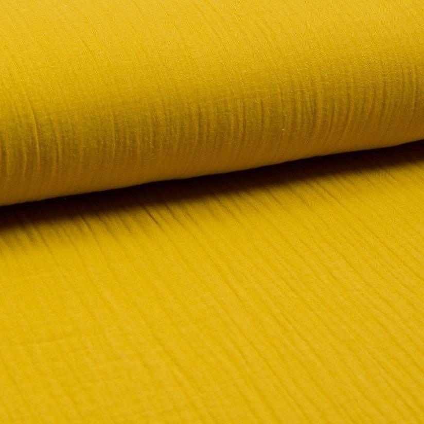 Double Gauze Fabric - Solid in Curry-Muslin Fabric-Jelly Fabrics