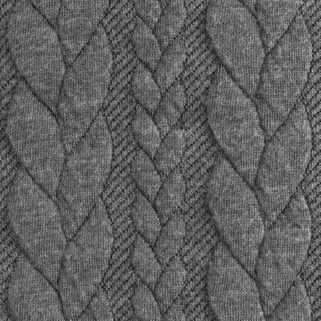 Cable Knit Jersey - Solid in Anthracite-Jacquard-Jelly Fabrics