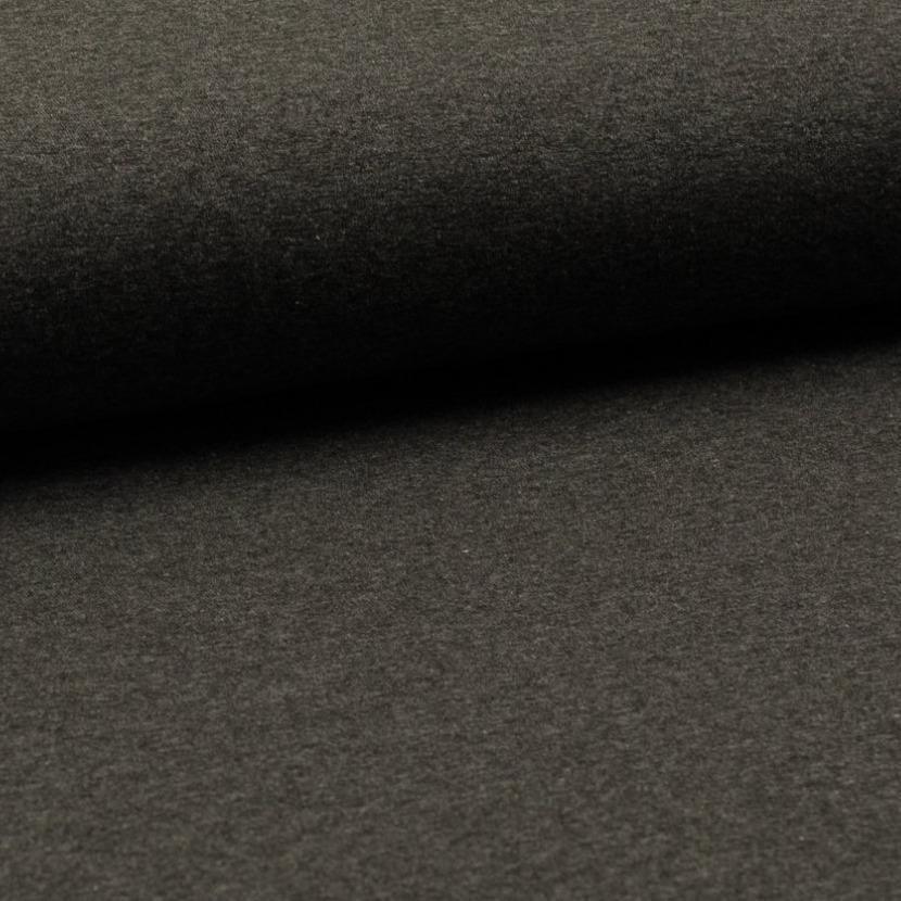 Cotton Jersey - Dark Grey Melange-Jersey Fabric-Jelly Fabrics