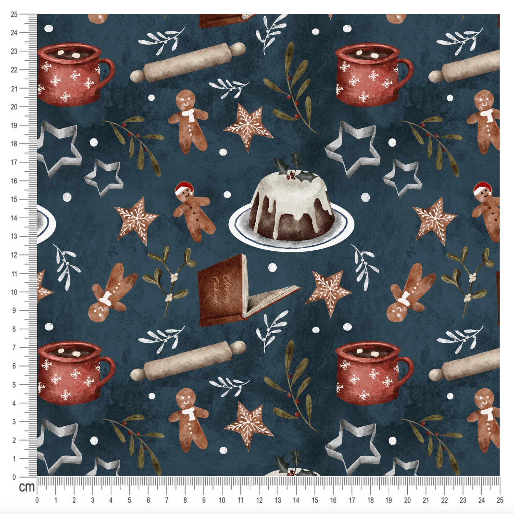 PRE-ORDER!!! - Christmas Delights in Navy (EXCLUSIVE) (due July)-Jersey Fabric-Jelly Fabrics
