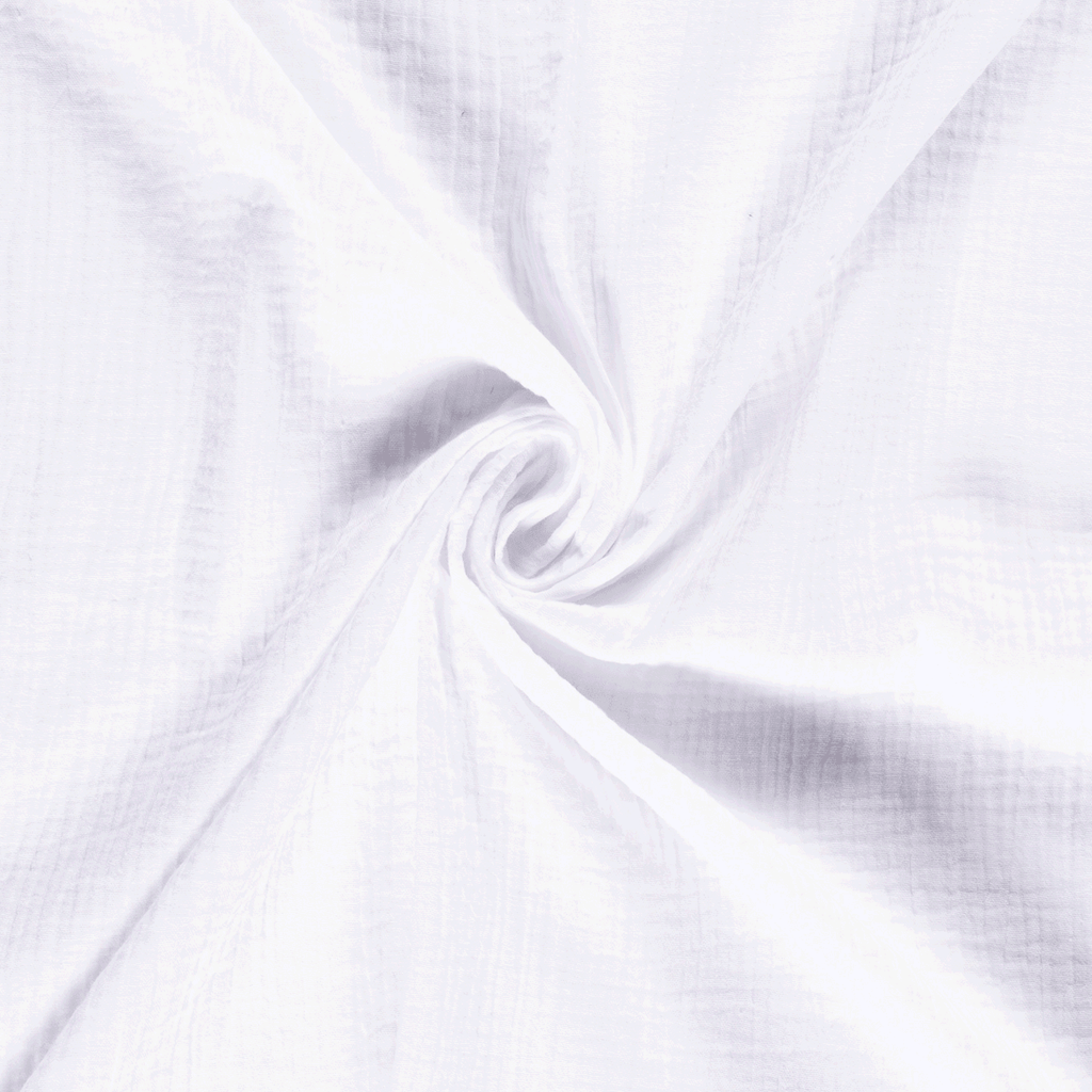 Double Gauze - White-Muslin Fabric-Jelly Fabrics