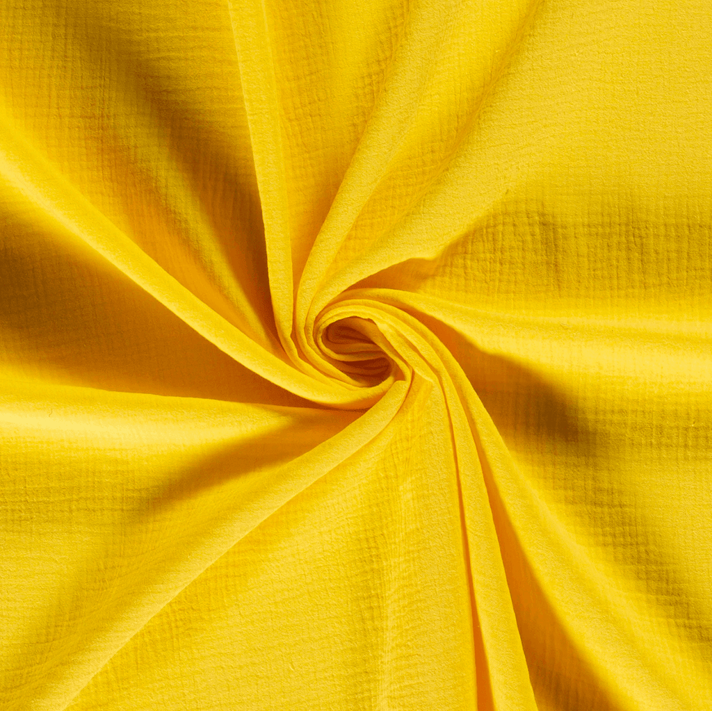 Double Gauze - Yellow-Muslin Fabric-Jelly Fabrics
