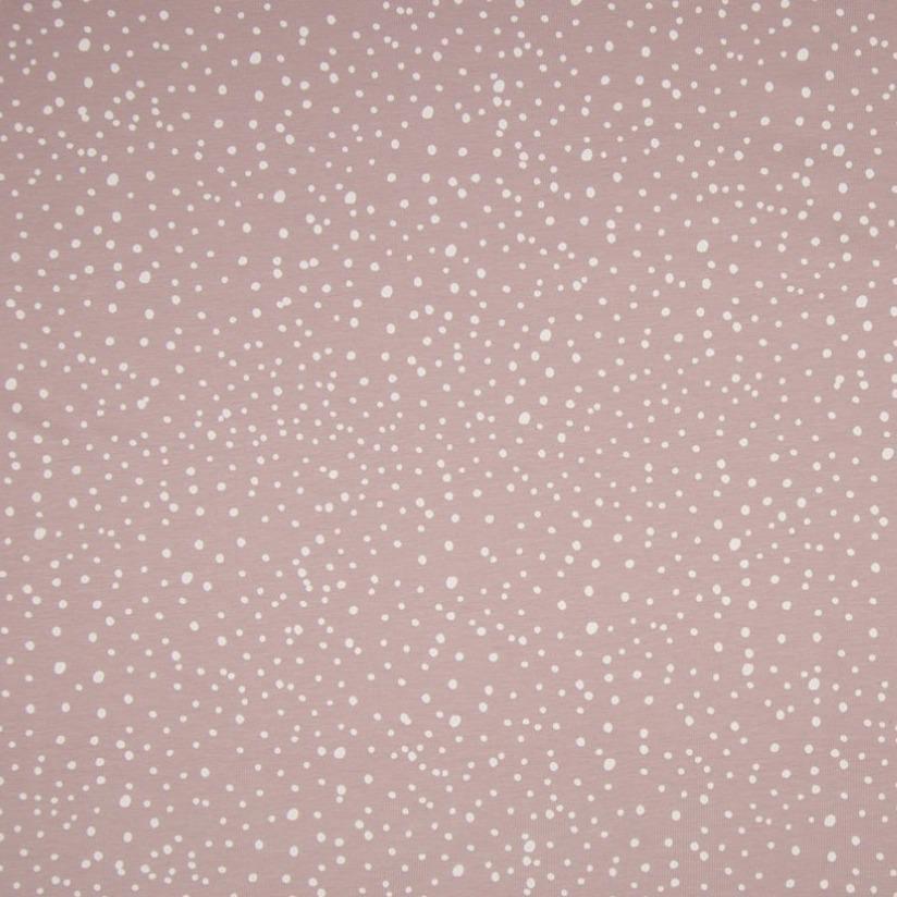 Cotton Jersey - Dots in Dusty Rose-Jersey Fabric-Jelly Fabrics