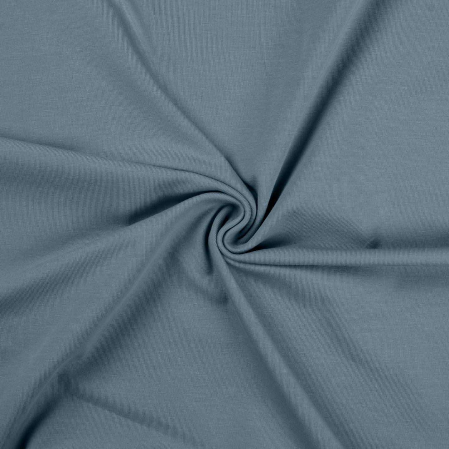 Cotton Jersey - Dusty Blue (NEW)-Jersey Fabric-Jelly Fabrics