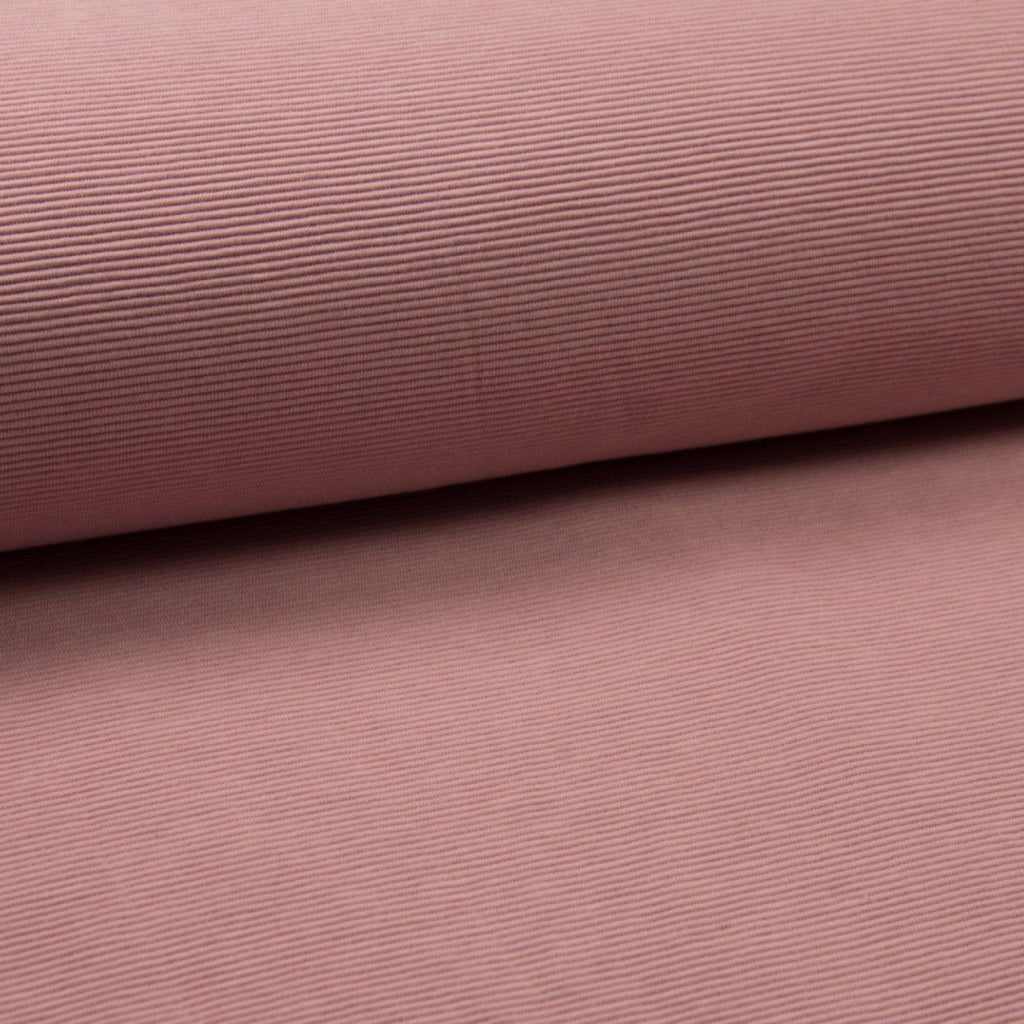Ribbed Jersey - Dusty Rose-Jersey Fabric-Jelly Fabrics
