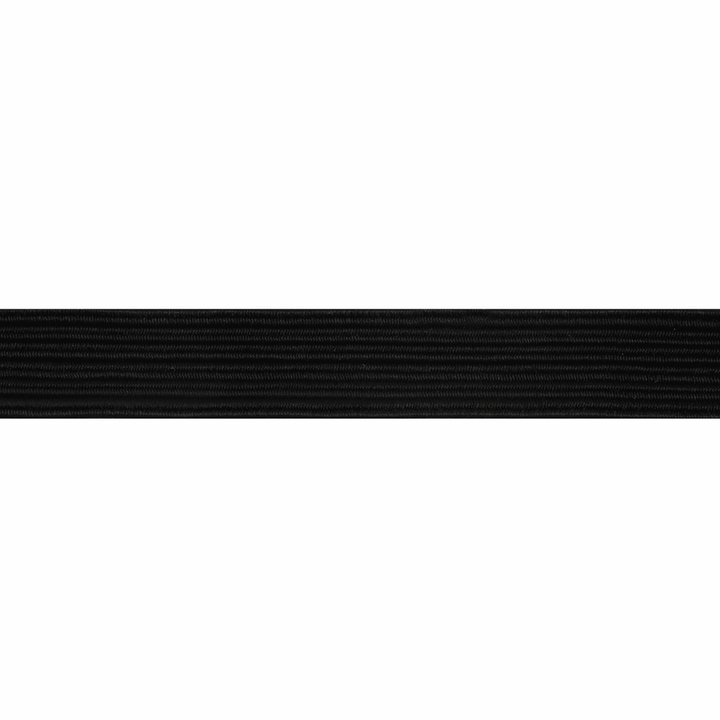 Braided Elastic - 12mm Black-Elastic-Jelly Fabrics
