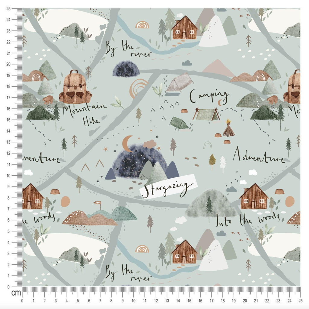 Cotton Jersey - EXPLORE in Chalk-Jersey Fabric-Jelly Fabrics