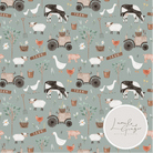 Cotton Jersey - FARM in Spring-Jersey Fabric-Jelly Fabrics