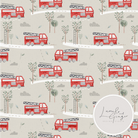 Cotton Jersey - FIRE TRUCK in Tofu-Jersey Fabric-Jelly Fabrics
