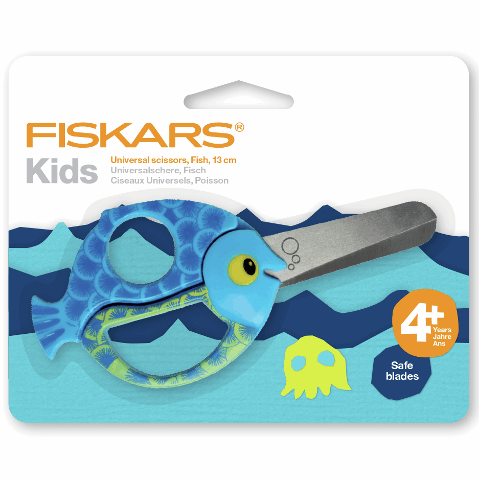 Kids Scissors from Fiskars, 13 cm - Fish-Accessories-Jelly Fabrics