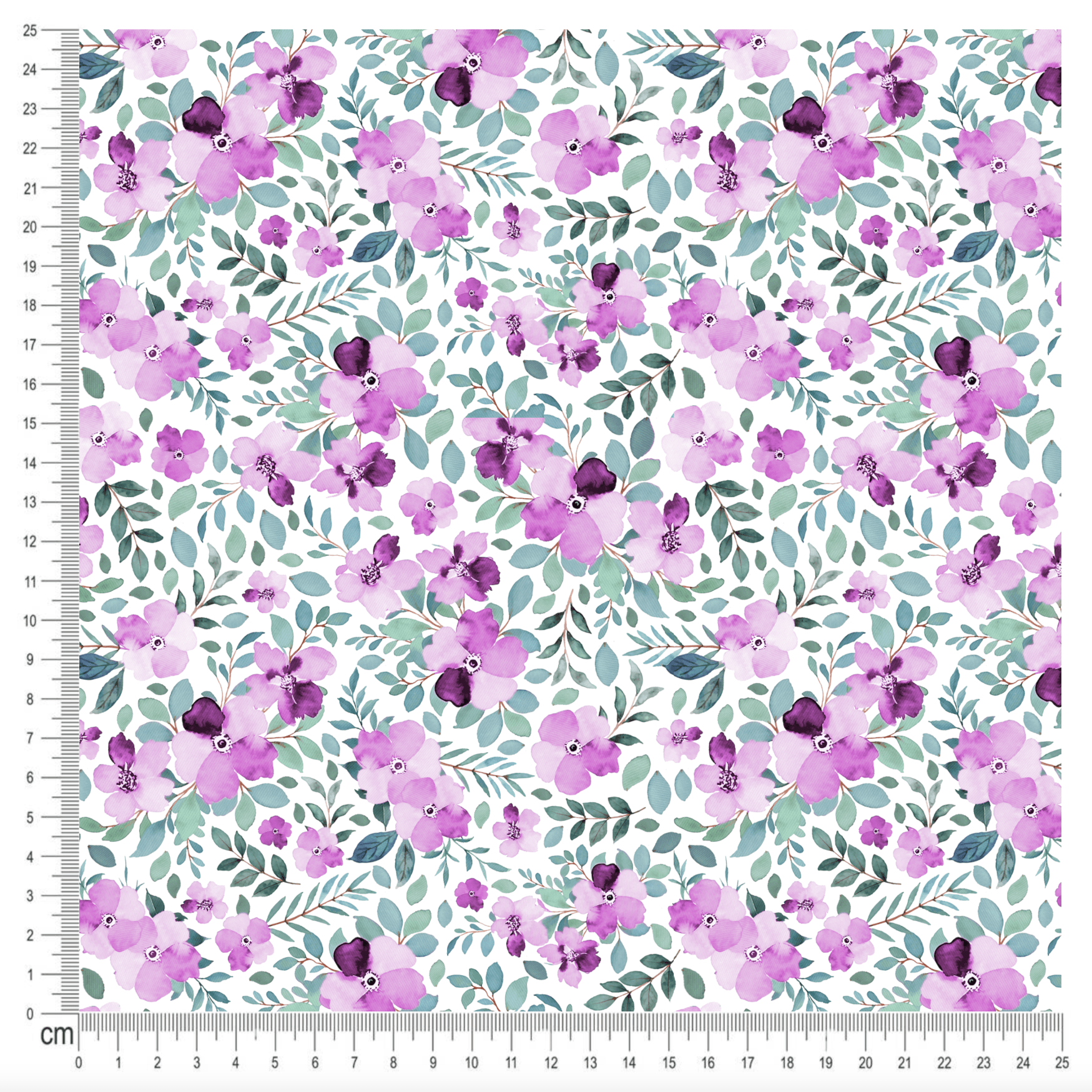 Cotton Jersey - Fleurie in Violet (EXCLUSIVE)-Jersey Fabric-Jelly Fabrics