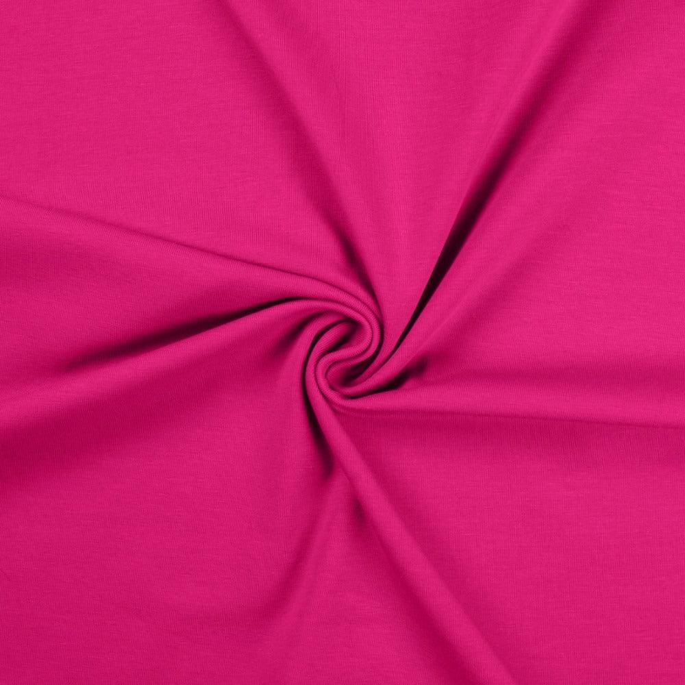 Cotton Jersey - Fuchsia (NEW)-Jersey Fabric-Jelly Fabrics
