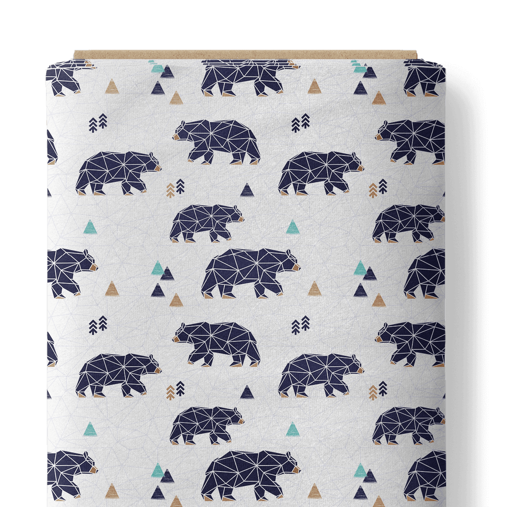 Cotton Jersey - Geo Bears-Jersey Fabric-Jelly Fabrics