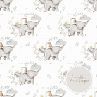 Cotton Jersey - HELLO in Off White-Jersey Fabric-Jelly Fabrics