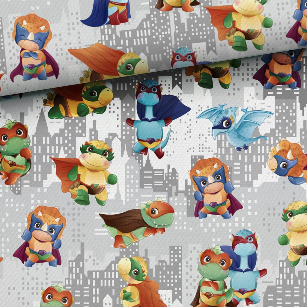 French Terry Loop Back - Hero Dinosaurs-French Terry-Jelly Fabrics