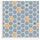 Cotton Jersey - Hey Honey in Slate (EXCLUSIVE)-Jersey Fabric-Jelly Fabrics