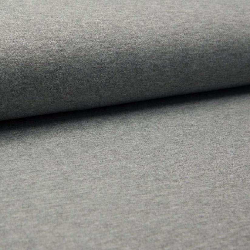 Heavy Jogging Fabric - Solid Grey Melange-French Terry-Jelly Fabrics