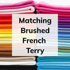 Matching Solid Brushed French Terry - 1/2 Metre-French Terry-Jelly Fabrics