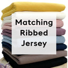 Matching Solid Ribbed Jersey - 1/2 Metre-Jersey Fabric-Jelly Fabrics