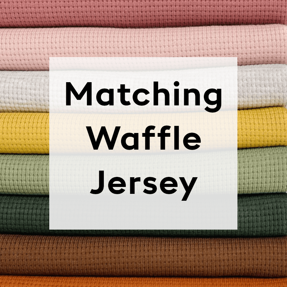 Matching Solid Waffle Jersey - 1/2 Metre-Jersey Fabric-Jelly Fabrics