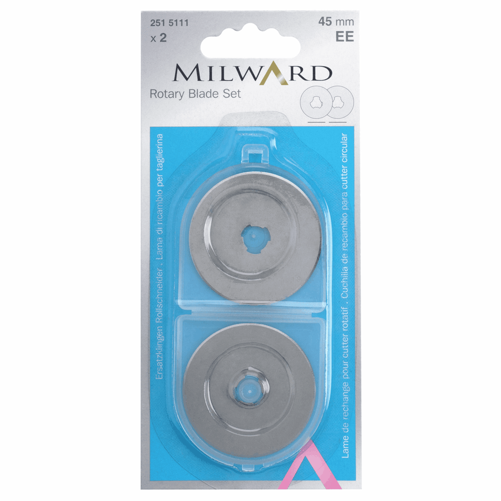 Milward Spare blades for rotary cutter 45mm (pack of 2)-Accessories-Jelly Fabrics