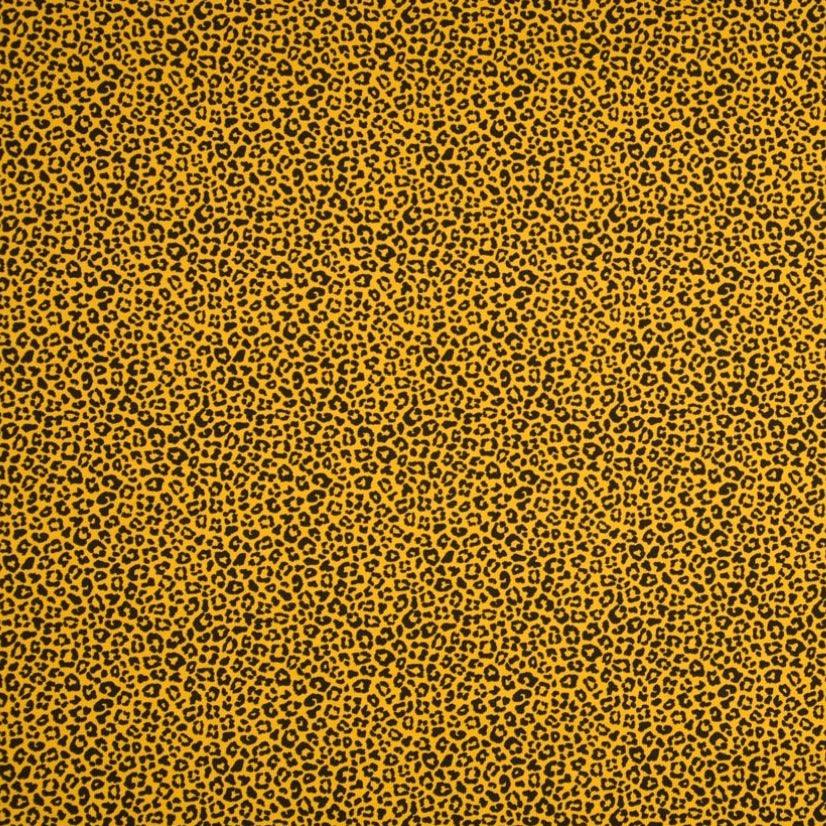Cotton Jersey Fabric - Mini Leopard Spots Yellow-Jersey Fabric-Jelly Fabrics