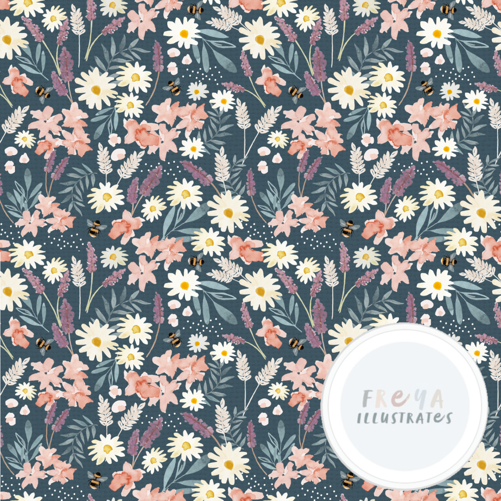 PRE-ORDER!!! - Cotton Jersey - Ophelia in Denim (EXCLUSIVE) (due July)-Jersey Fabric-Jelly Fabrics