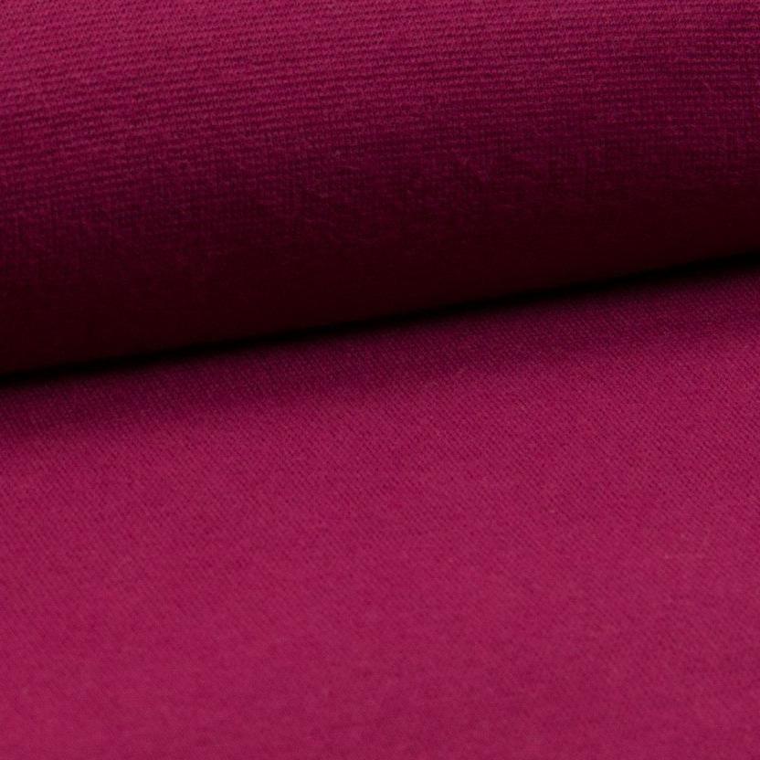 Organic Tubular Rib Knit - Framboise-Organic Rib Knit-Jelly Fabrics