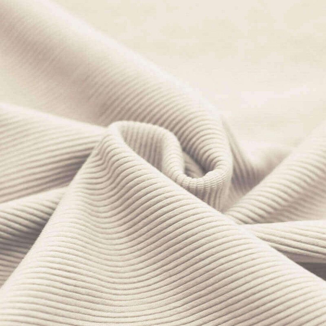 Ribbed Jersey Fabric - Natural Beige