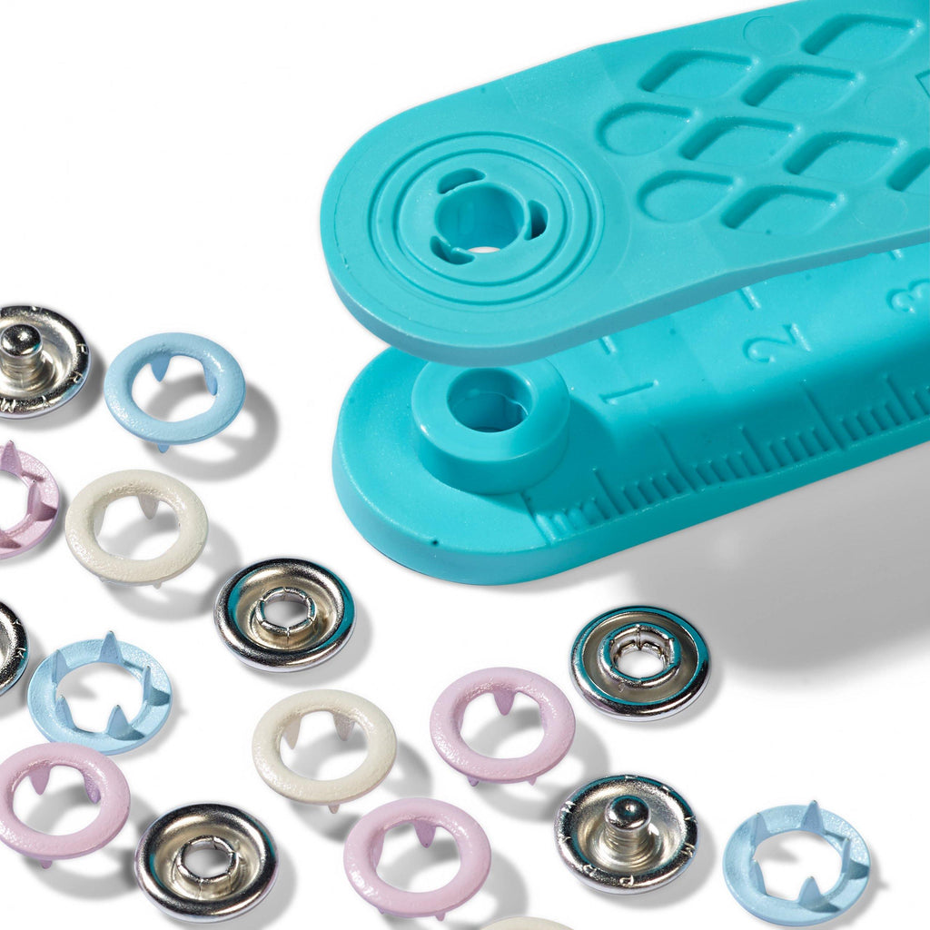 Non-sew 8mm Press Fasteners for Jersey (Rose) and Processing Tool Set-Accessories-Jelly Fabrics