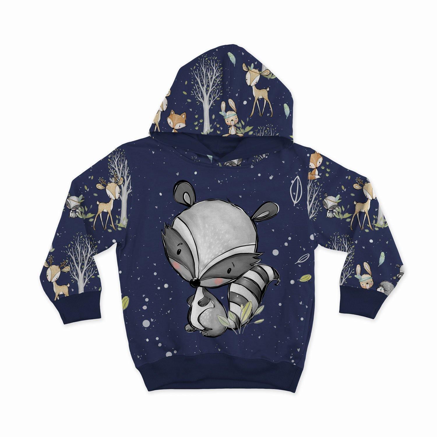 French Terry Panel Forest Adventures Raccoon Jelly Fabrics Jelly Fabrics Ltd