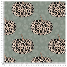 Cotton Jersey - Leopard Pumpkins in Sage (EXCLUSIVE)-Jersey Fabric-Jelly Fabrics