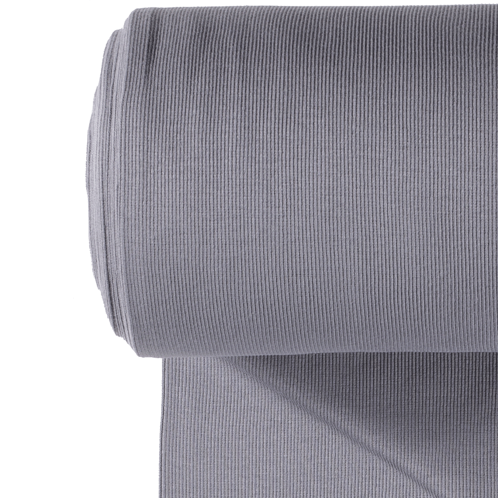 Tubular Ribbing 2x2 - Grey-Rib Knit-Jelly Fabrics