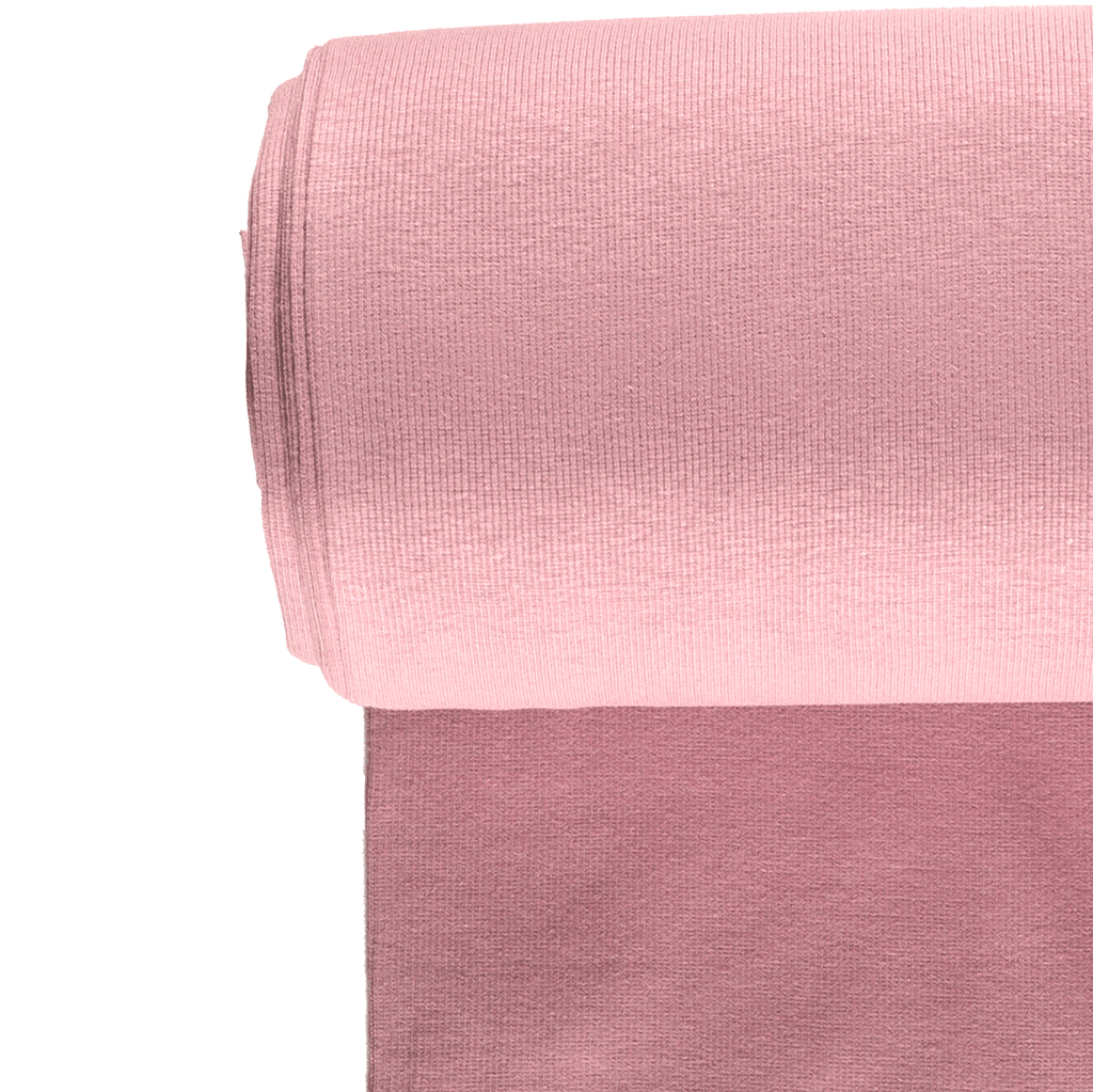 Pink 2x2 Rib Organic Cotton Ribbing Fabric