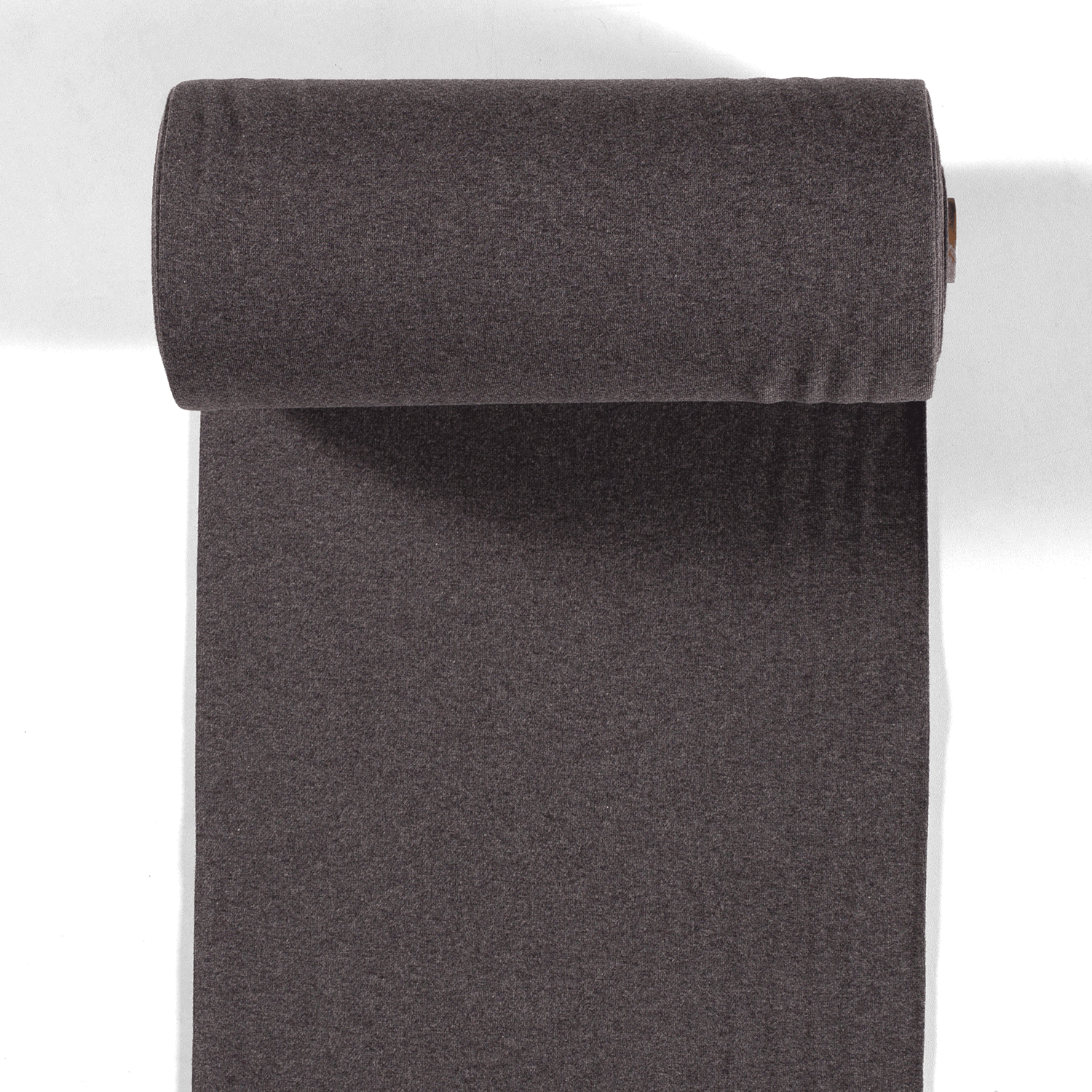Rib Knit - Dark Grey Melange tubular ribbing-Rib Knit-Jelly Fabrics