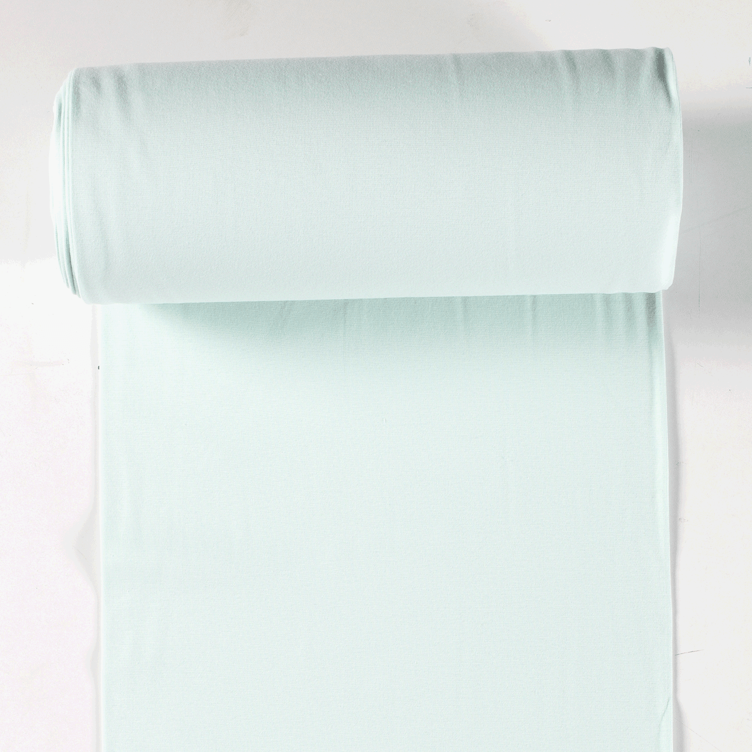 Rib Knit - Pale Mint tubular ribbing-Rib Knit-Jelly Fabrics
