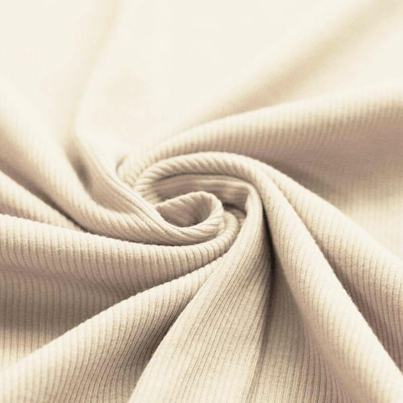 Ribbed Knit Fabric - Natural Beige  Jelly Fabrics – Jelly Fabrics Ltd