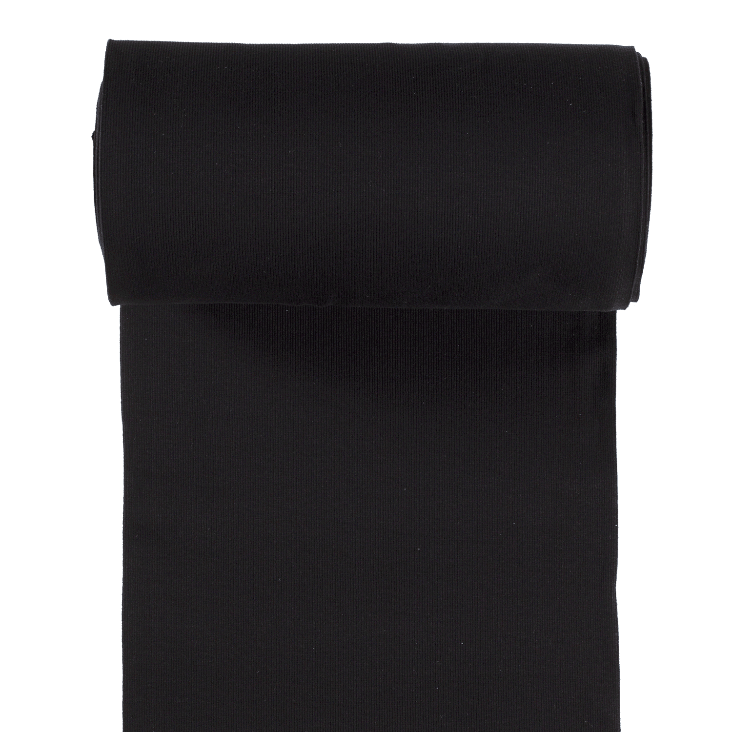 Tubular Ribbing 2x2 - Black-Rib Knit-Jelly Fabrics