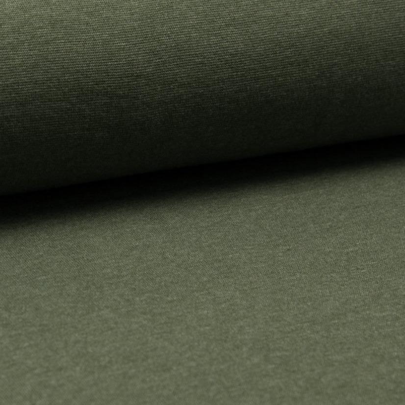 Tubular Ribbing - Khaki Melange-Rib Knit-Jelly Fabrics